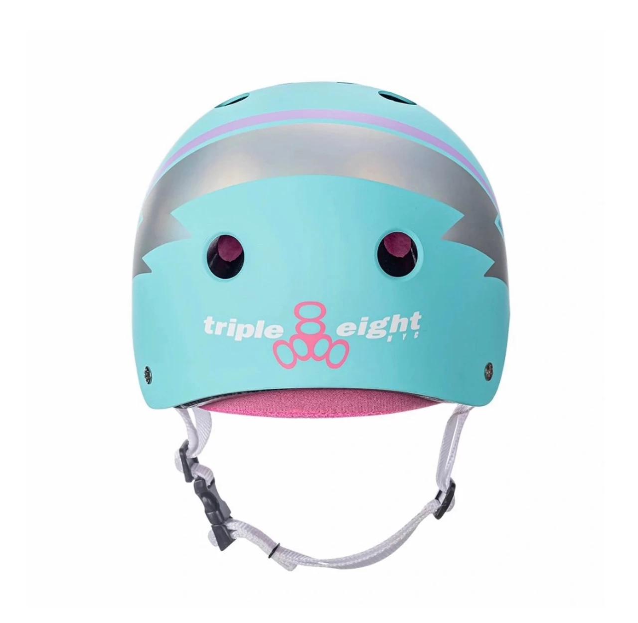 Triple 8 Certified Sweatsaver Helmet - Teal Hologram 2 Triple 8 Certified Sweatsaver Helmet - Teal Hologram - Image 2
