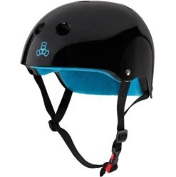 Triple 8 Certified Sweatsaver Helmet - Black Gloss