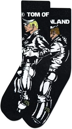 Tom Of Finland Leather Duo - Dress Crew Socks