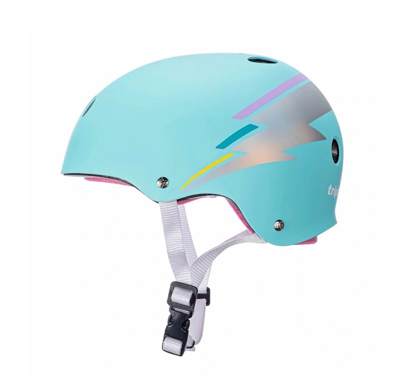 Triple 8 Certified Sweatsaver Helmet - Teal Hologram 1 Triple 8 Certified Sweatsaver Helmet - Teal Hologram