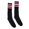 Socco Knee High Socks - Black With Pink Stripes