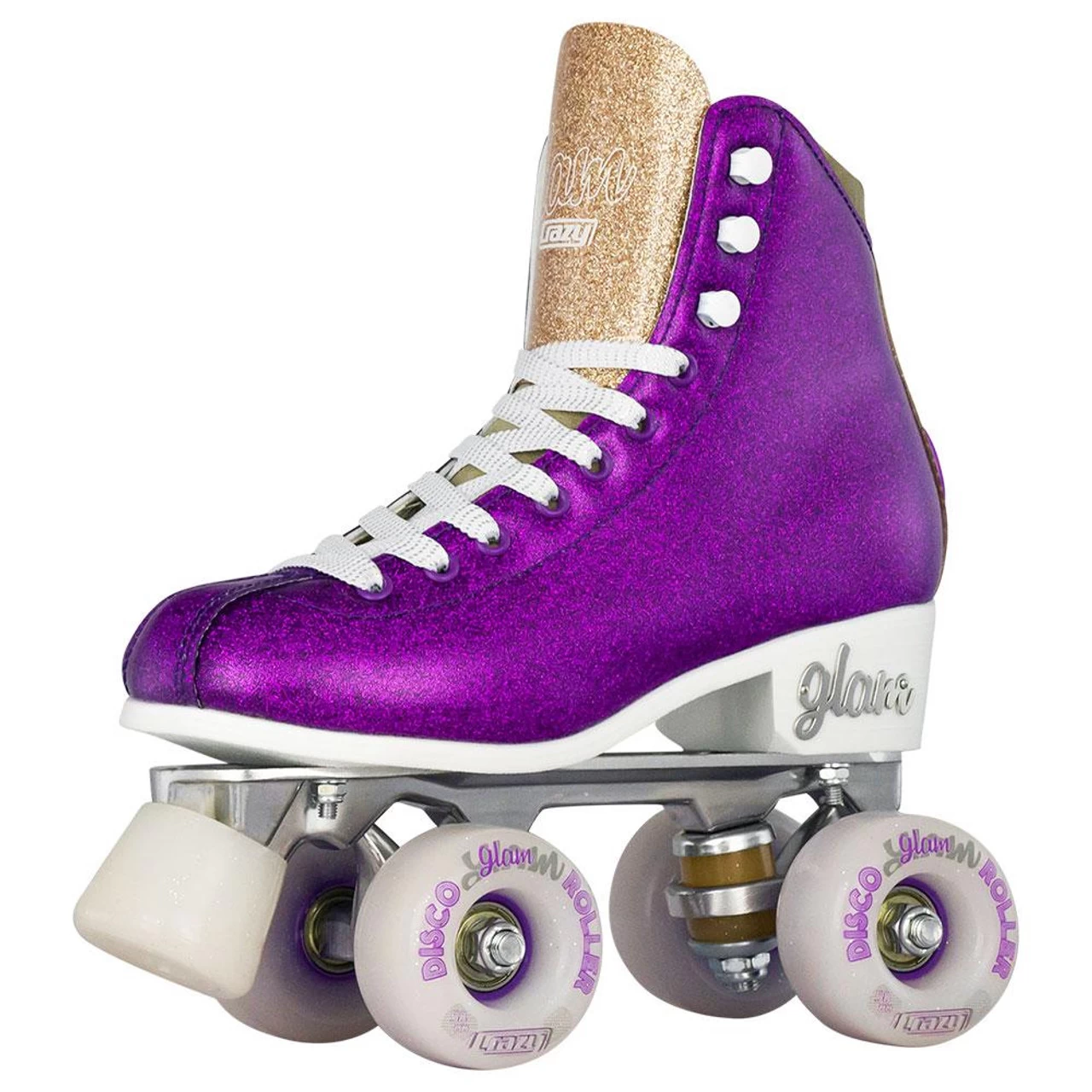 Disco Glam Roller Skates - Purple Glitter 1 Disco Glam Roller Skates - Purple Glitter