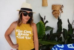 You Can Skate With Us - Cropped Tank 5 You Can Skate With Us - Cropped Tank -Outdoor Skates Shop PizzaFlair MustardCropTank1 37075.1651179923