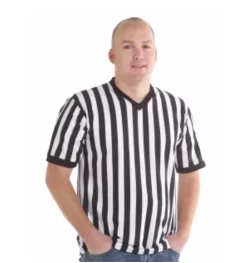 Men's V-Neck Ref Shirt - Poly/Spandex C02