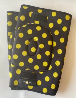 1Tri Knee Gaskets - Yellow Polka Dot