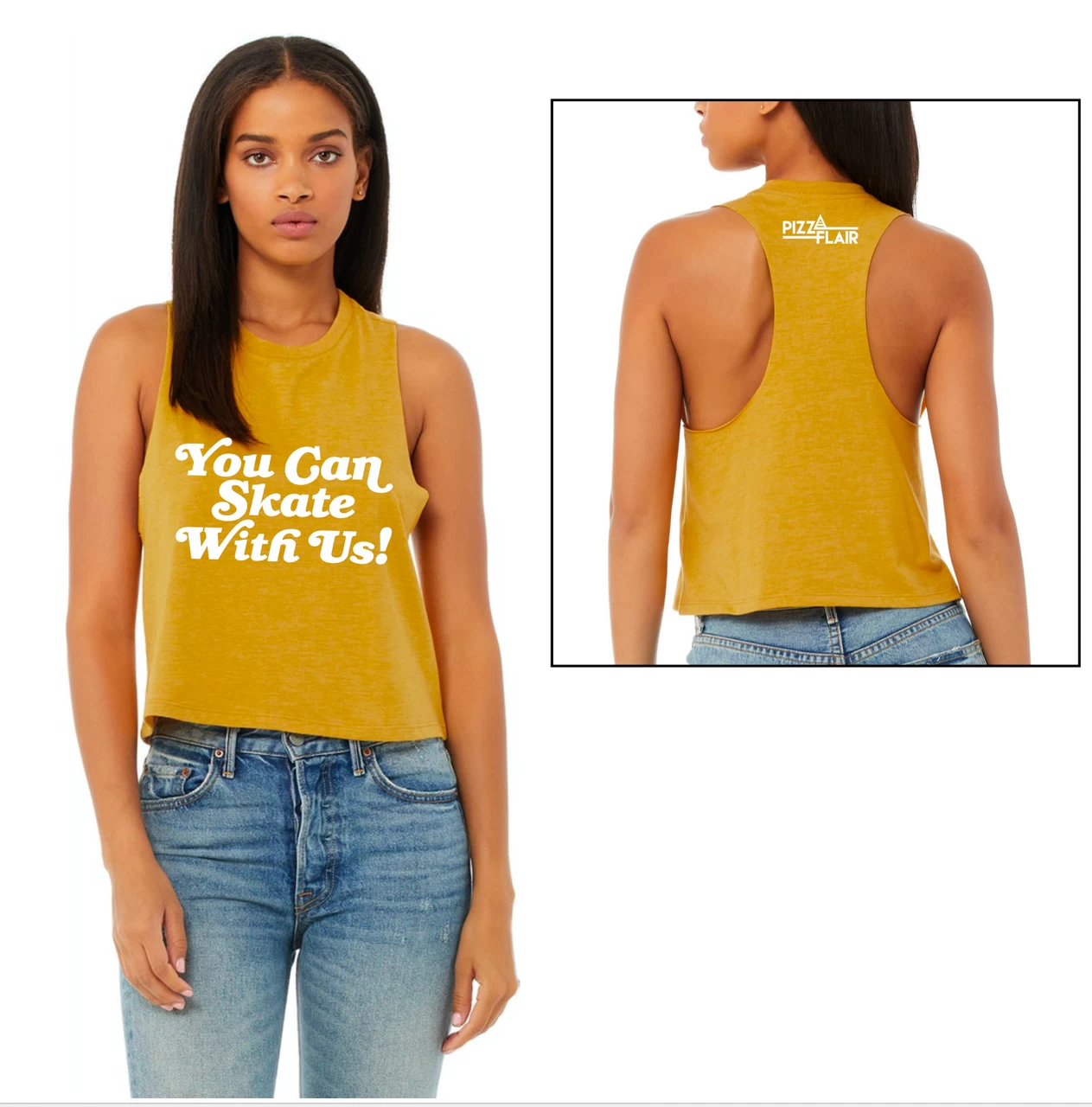 You Can Skate With Us - Cropped Tank 2 You Can Skate With Us - Cropped Tank - Image 2