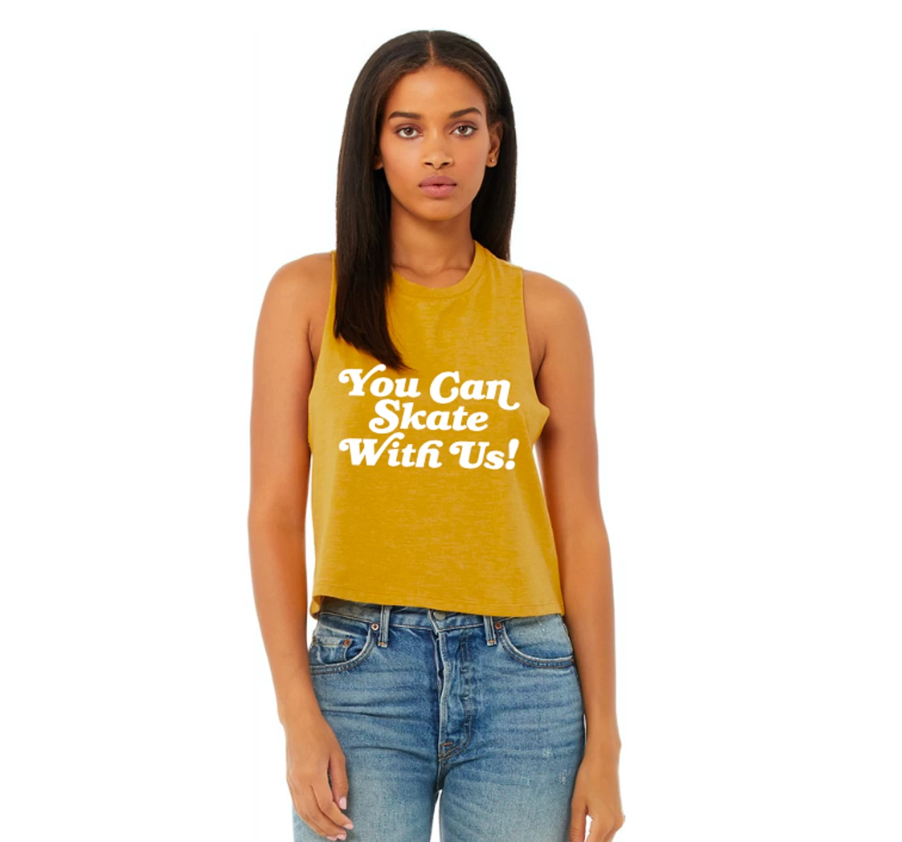 You Can Skate With Us - Cropped Tank 1 You Can Skate With Us - Cropped Tank