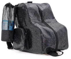 Freewheelin' Roller Skate Crossover Bag - Glam Glitter Rainbow Black