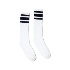 Socco Knee High Socks - White With Black Stripes