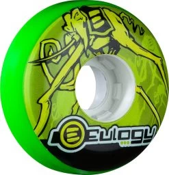 Eulogy Wheels Pro Eric Schrijn Retro Aggressive Inline Wheel Green 4pk