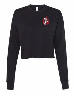 Hell On Quads Black Crop Sweatshirt