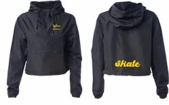 Cropped Skate Windbreaker - Black