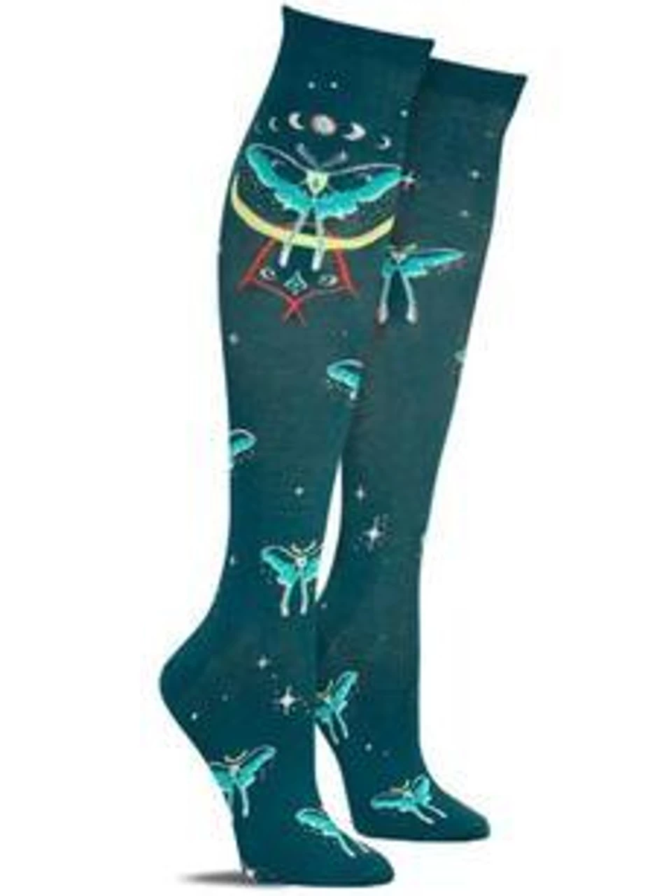Mystic Moth Knee High Socks
