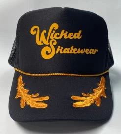 Wicked Black & Gold Trucker Hat