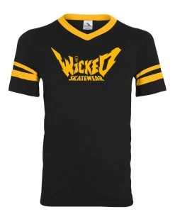 Wicked V-Neck Jersey With Striped Sleeves